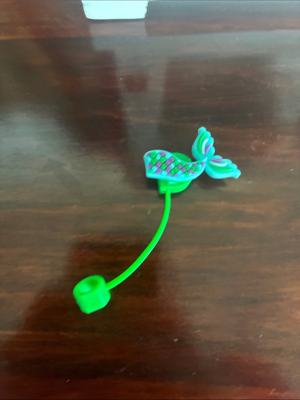 Green Mermaid straw topper